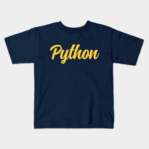 Python Programmer Kids T-Shirt by vladocar